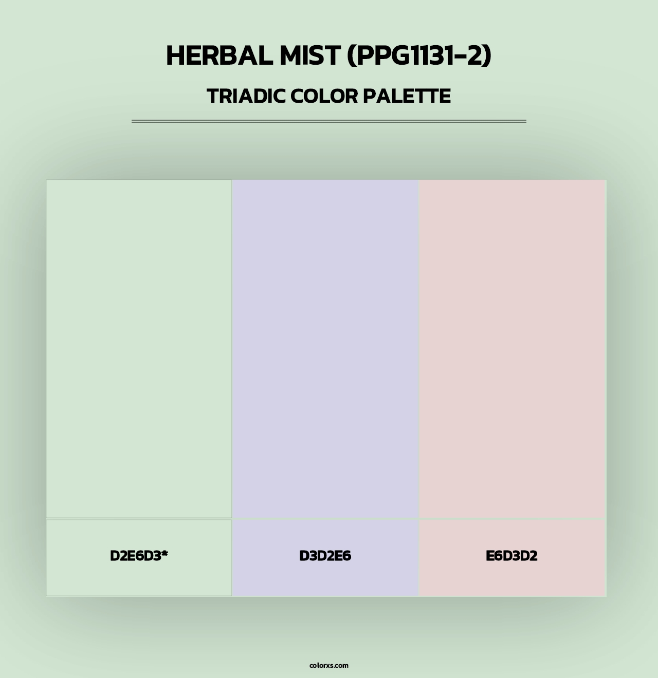 Herbal Mist (PPG1131-2) - Triadic Color Palette