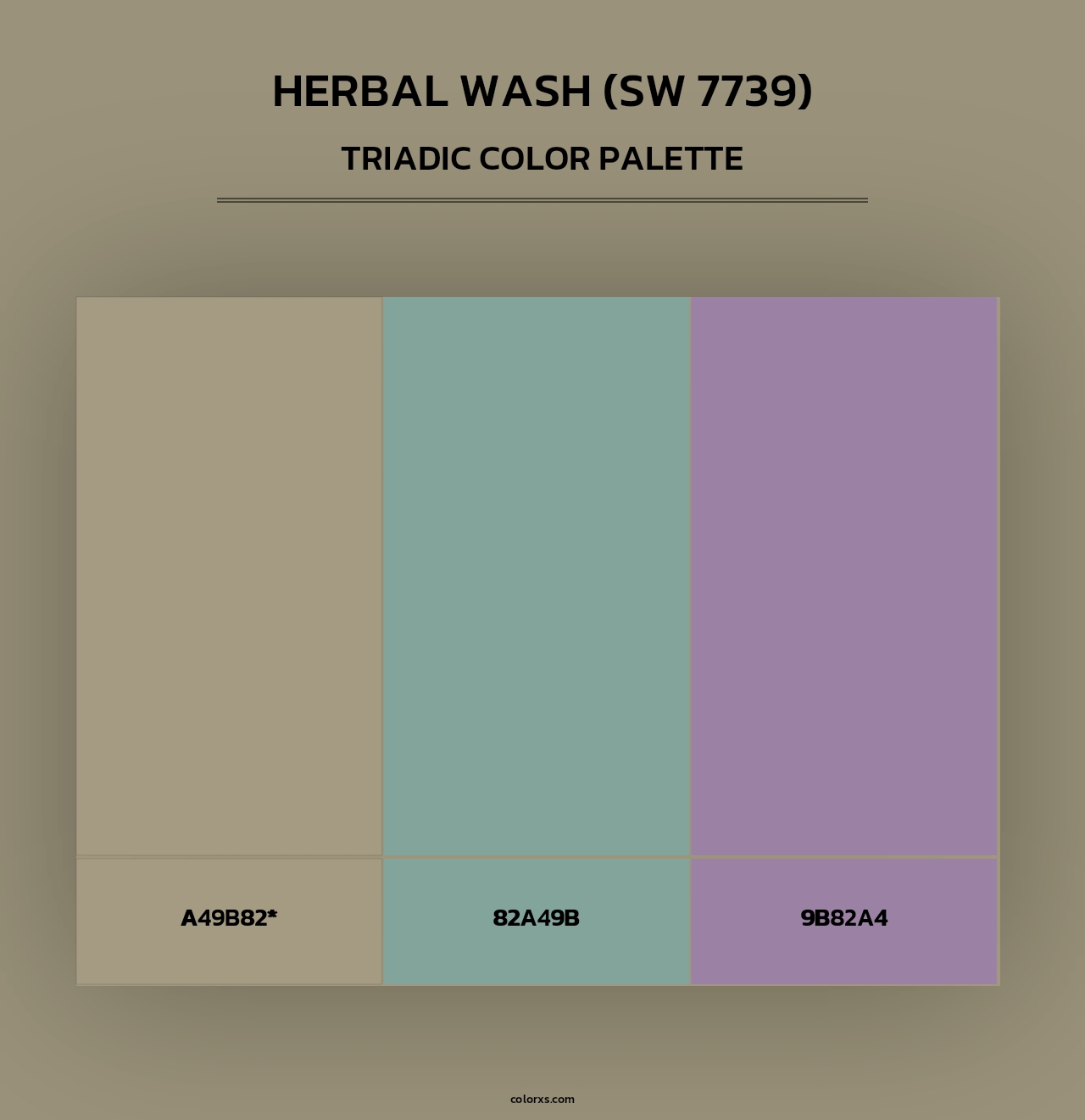 Herbal Wash (SW 7739) - Triadic Color Palette