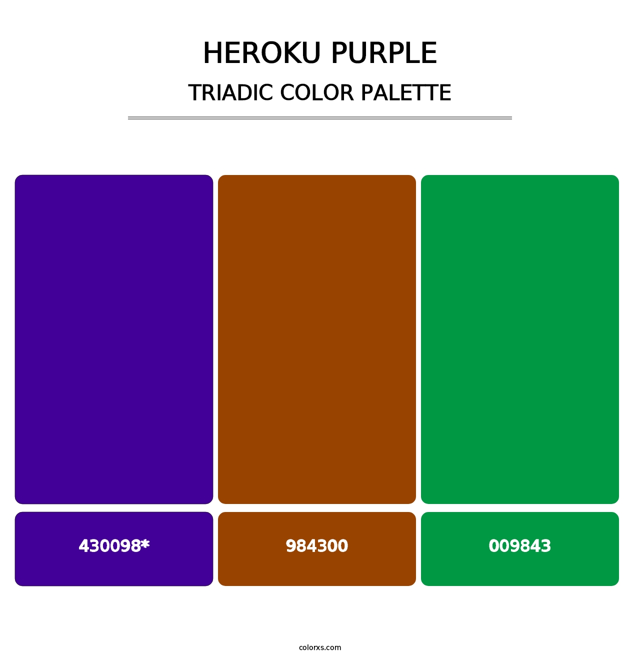Heroku Purple - Triadic Color Palette