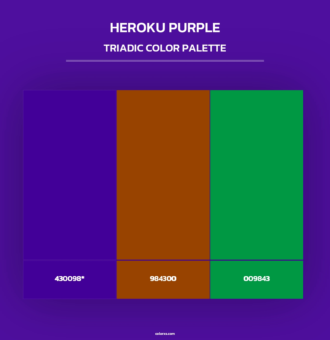 Heroku Purple - Triadic Color Palette