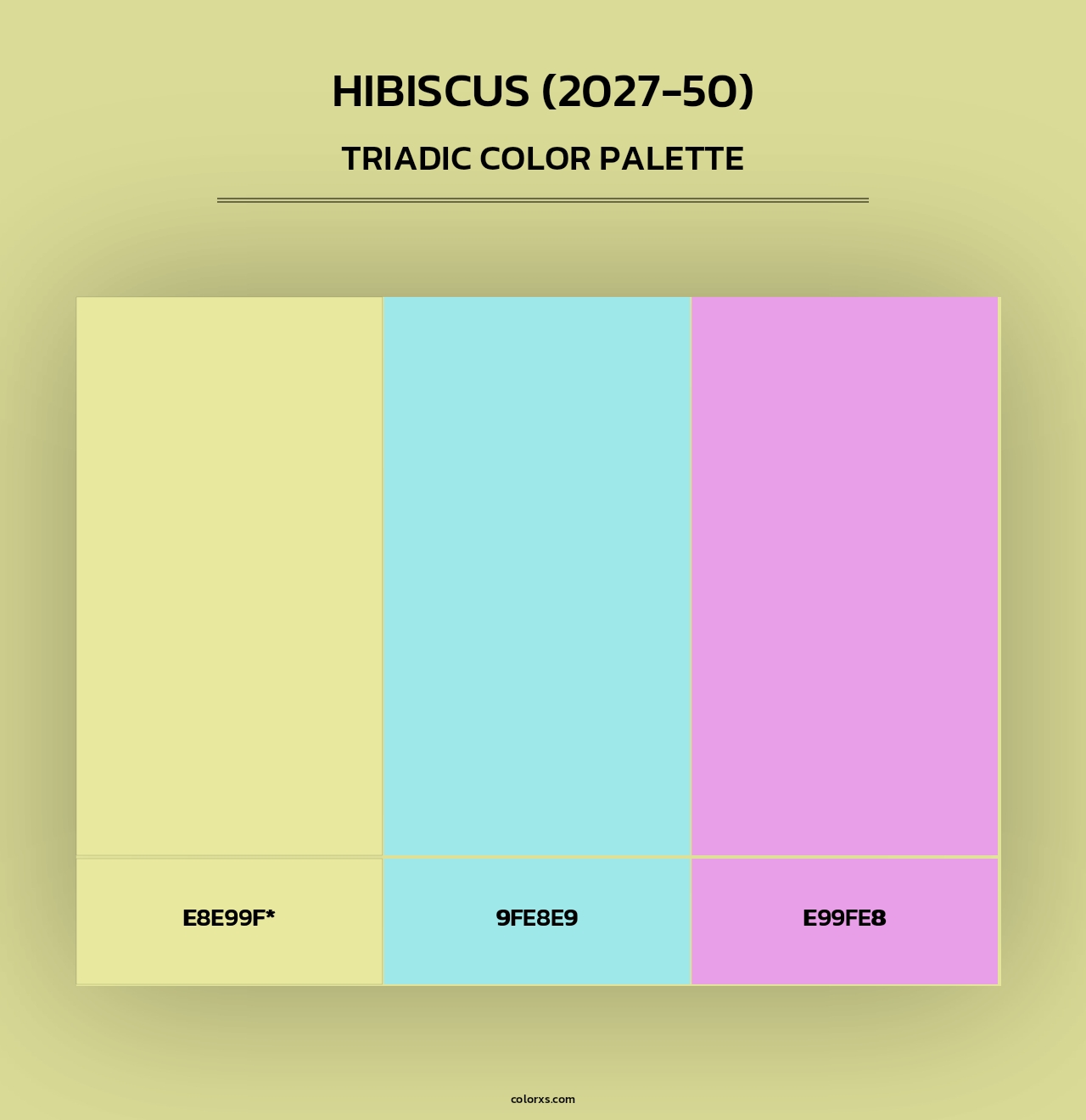 Hibiscus (2027-50) - Triadic Color Palette