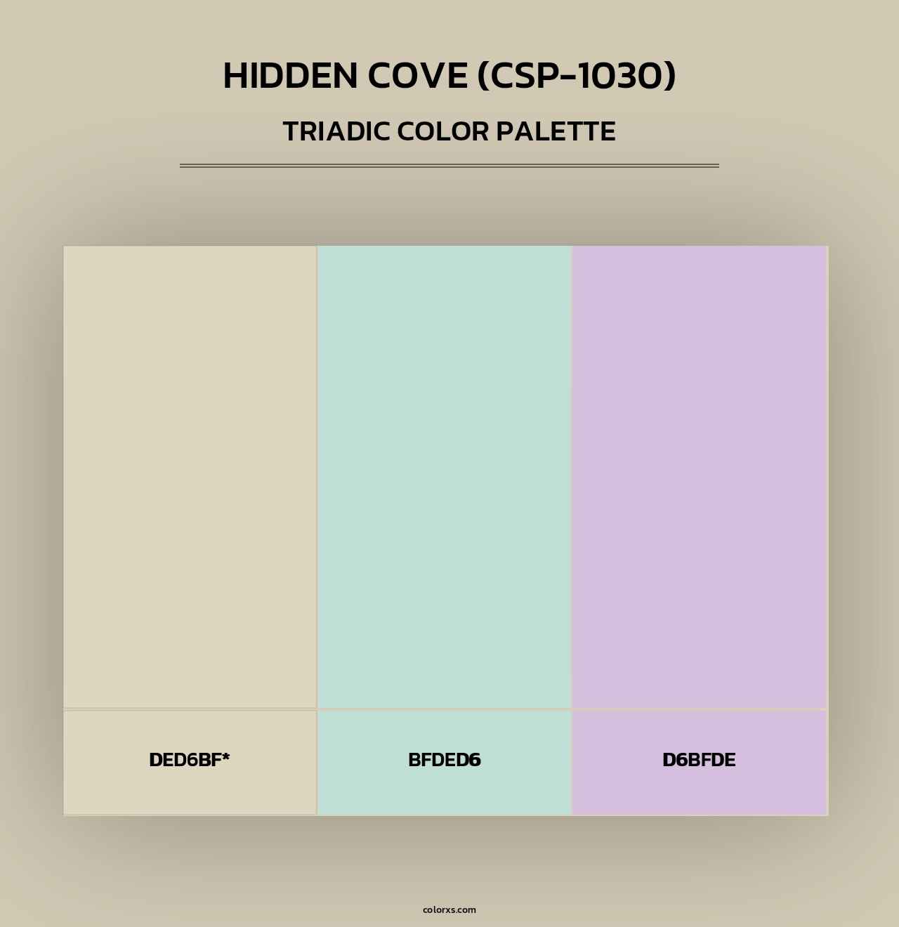 Hidden Cove (CSP-1030) - Triadic Color Palette