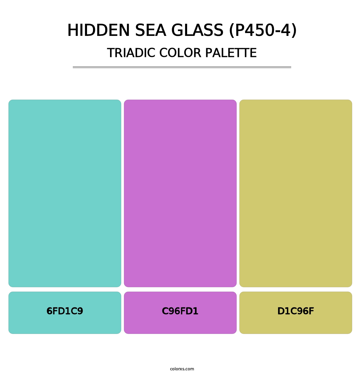 Hidden Sea Glass (P450-4) - Triadic Color Palette