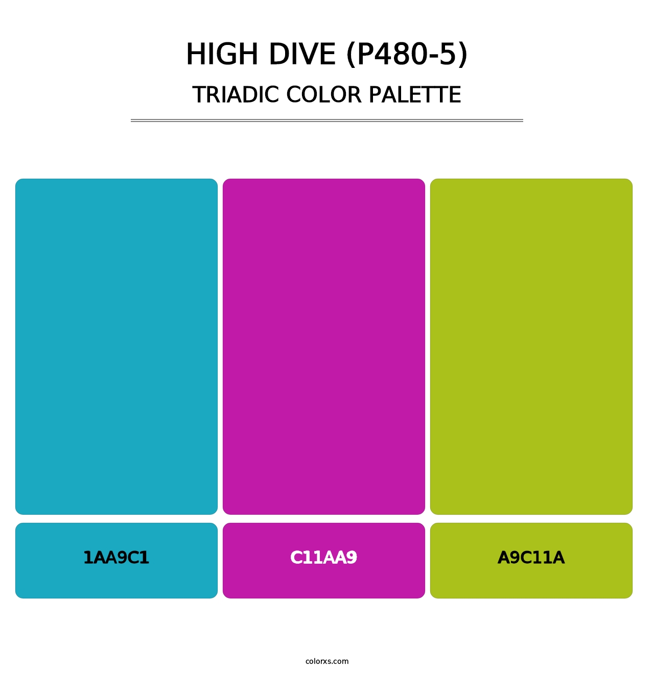 High Dive (P480-5) - Triadic Color Palette