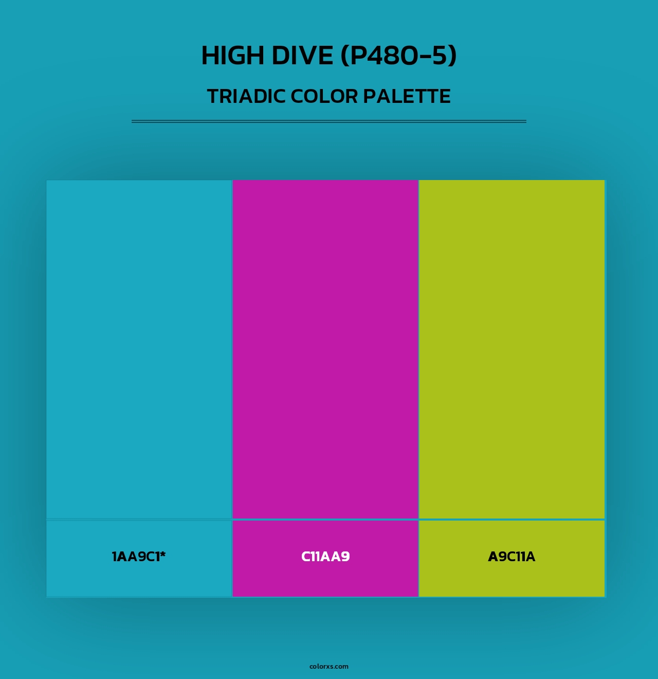 High Dive (P480-5) - Triadic Color Palette