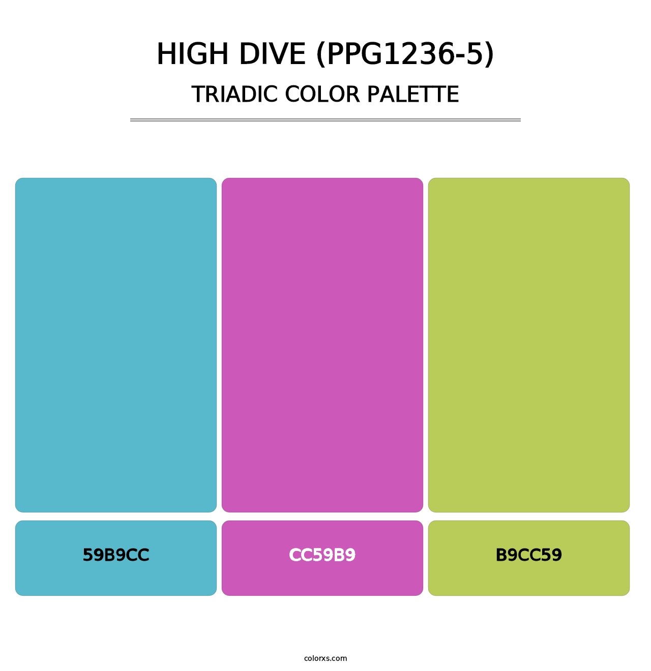 High Dive (PPG1236-5) - Triadic Color Palette