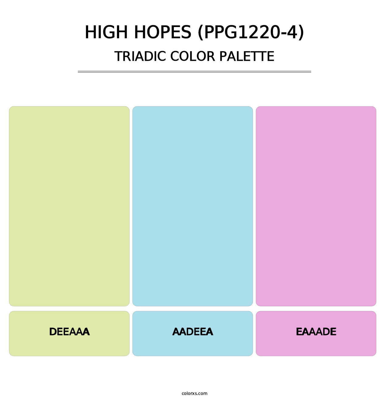 High Hopes (PPG1220-4) - Triadic Color Palette