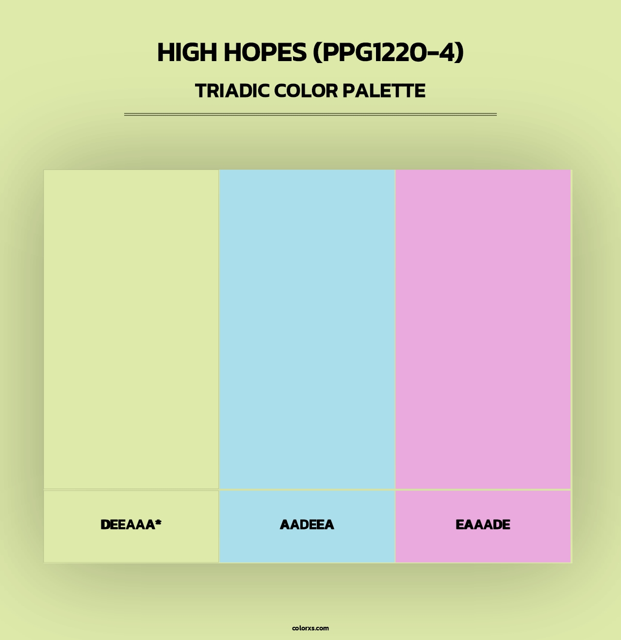 High Hopes (PPG1220-4) - Triadic Color Palette