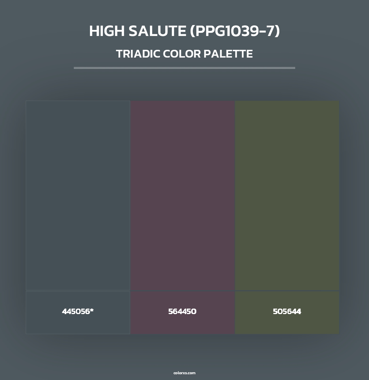 High Salute (PPG1039-7) - Triadic Color Palette