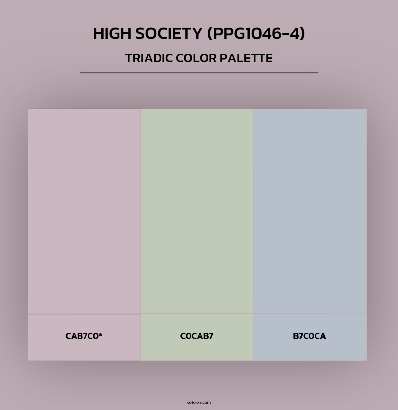 High Society (PPG1046-4) - Triadic Color Palette