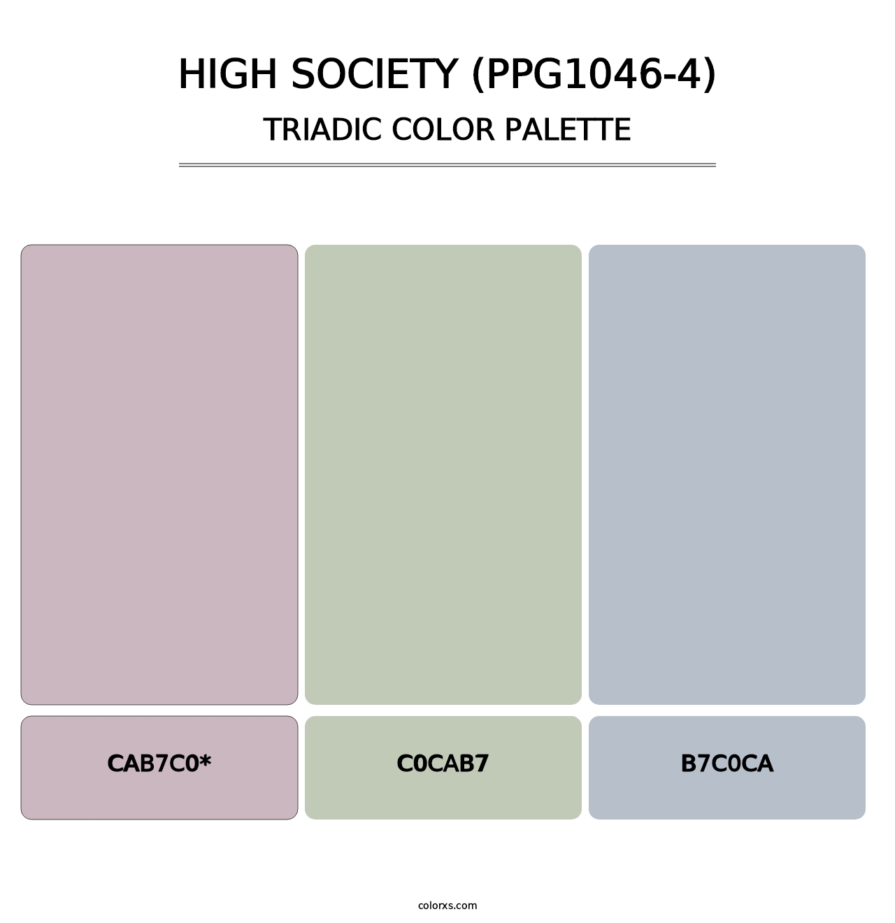 High Society (PPG1046-4) - Triadic Color Palette