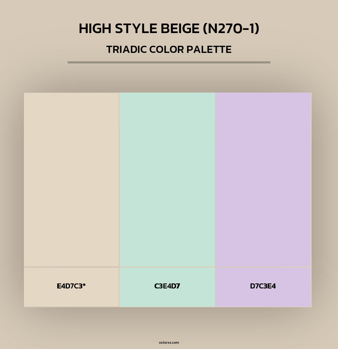 High Style Beige (N270-1) - Triadic Color Palette