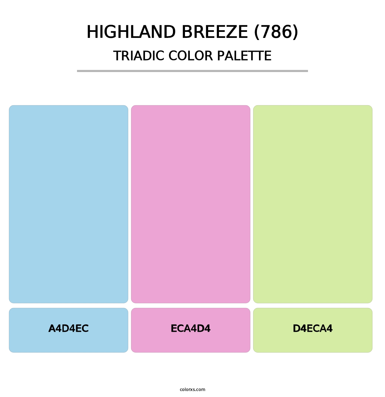 Highland Breeze (786) - Triadic Color Palette