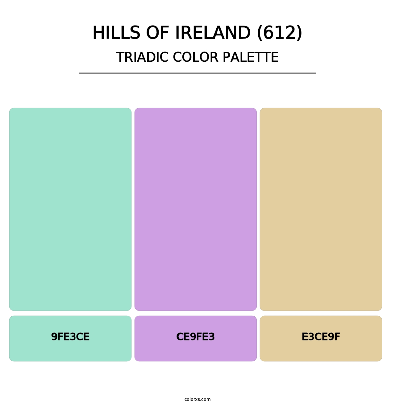 Hills of Ireland (612) - Triadic Color Palette