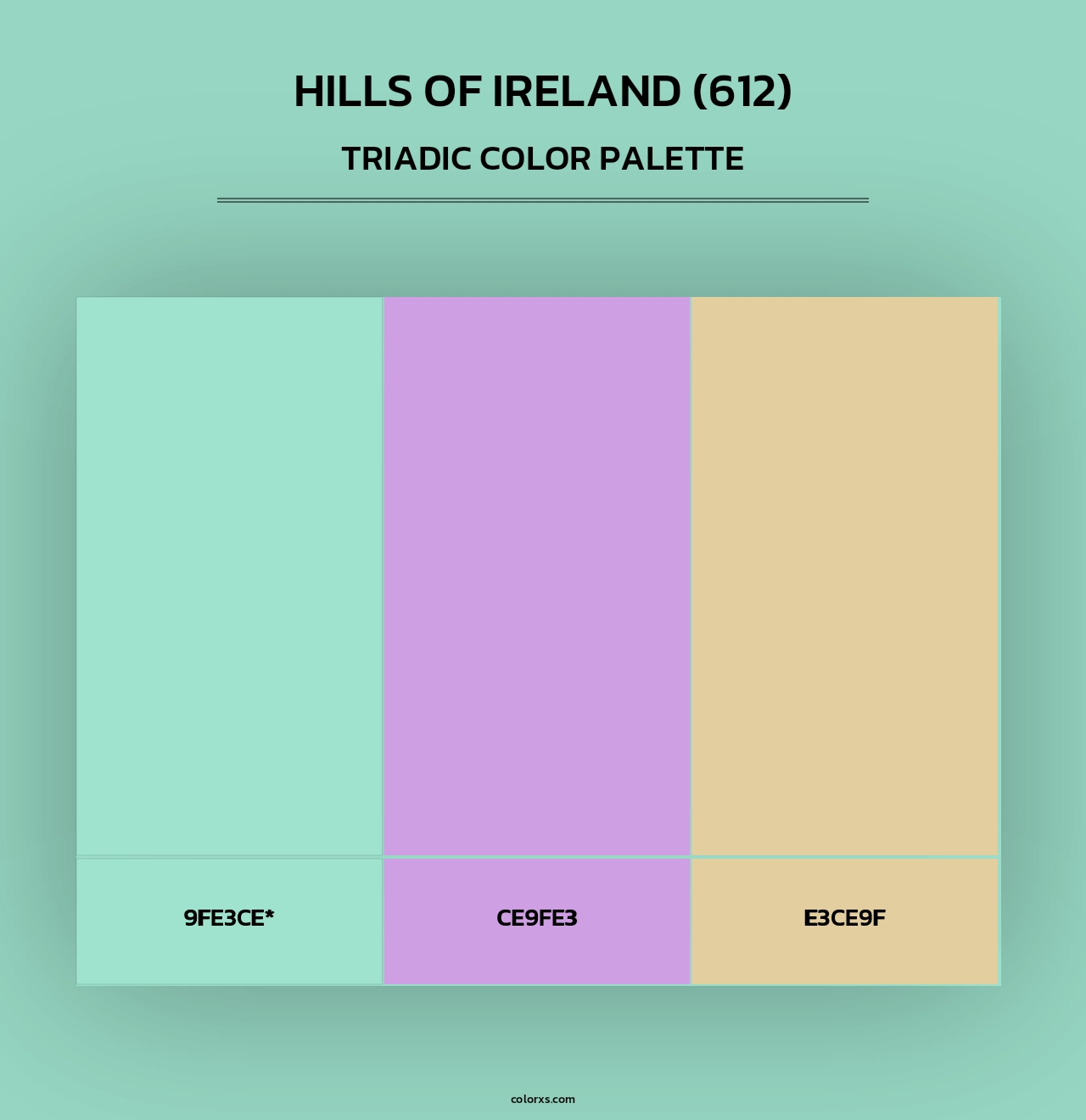 Hills of Ireland (612) - Triadic Color Palette