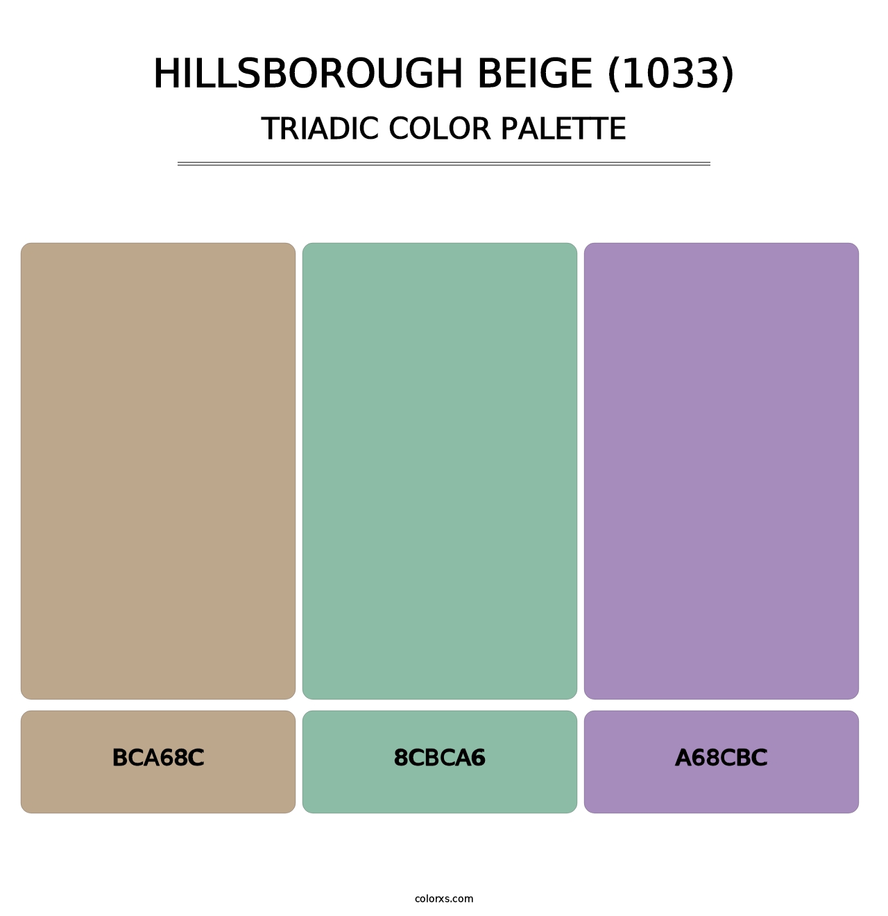 Hillsborough Beige (1033) - Triadic Color Palette