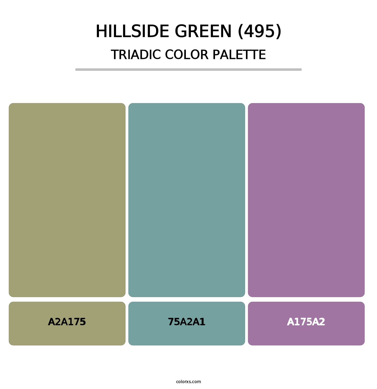 Hillside Green (495) - Triadic Color Palette