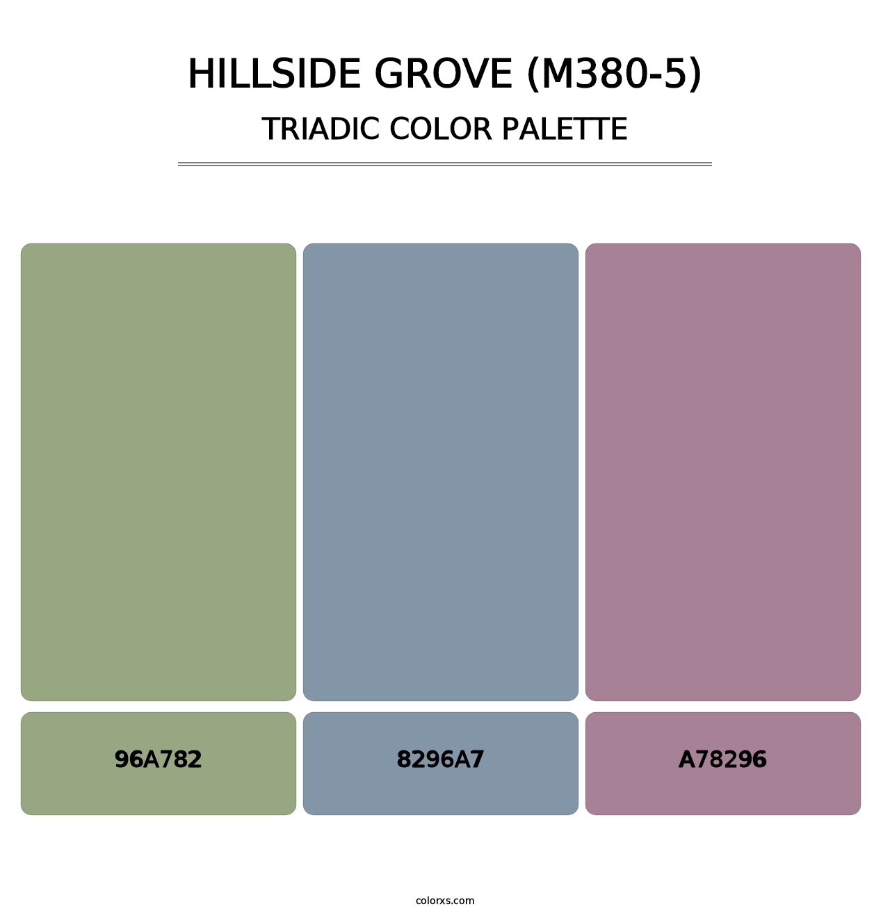Hillside Grove (M380-5) - Triadic Color Palette