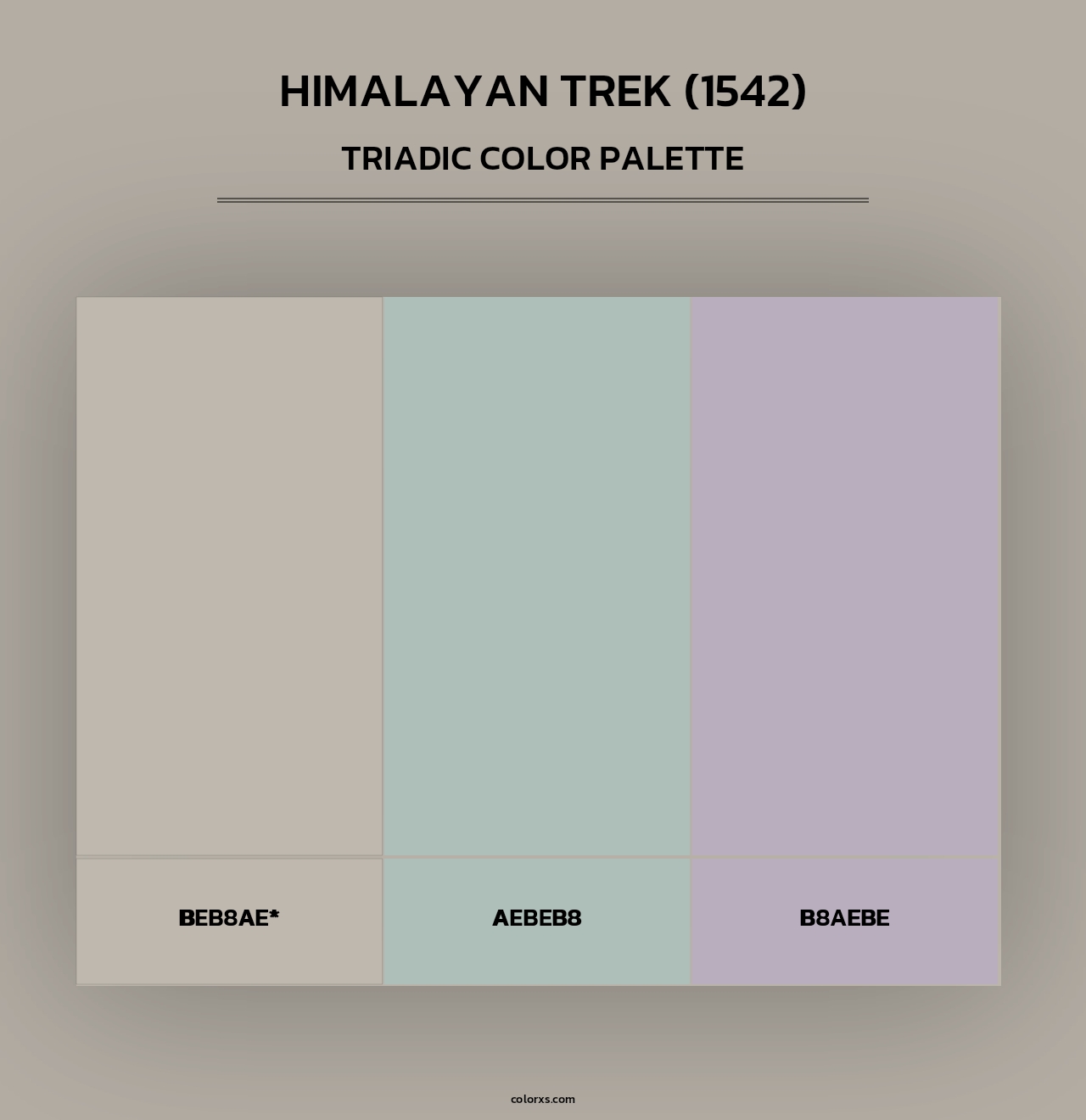 Himalayan Trek (1542) - Triadic Color Palette