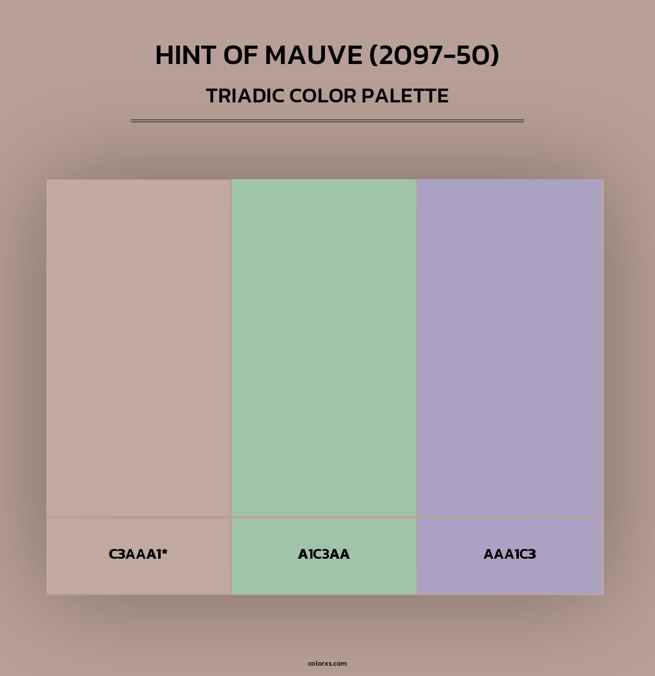 Hint of Mauve (2097-50) - Triadic Color Palette