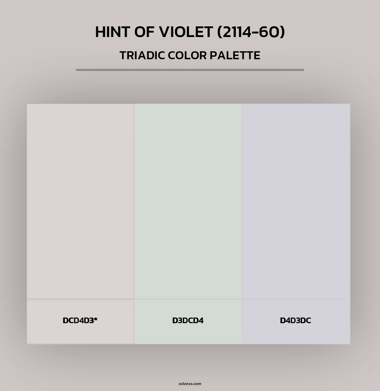 Hint of Violet (2114-60) - Triadic Color Palette