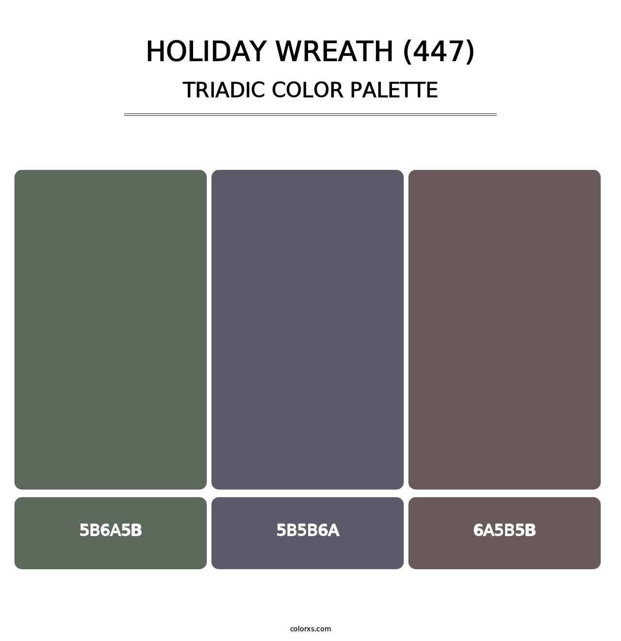 Holiday Wreath (447) - Triadic Color Palette