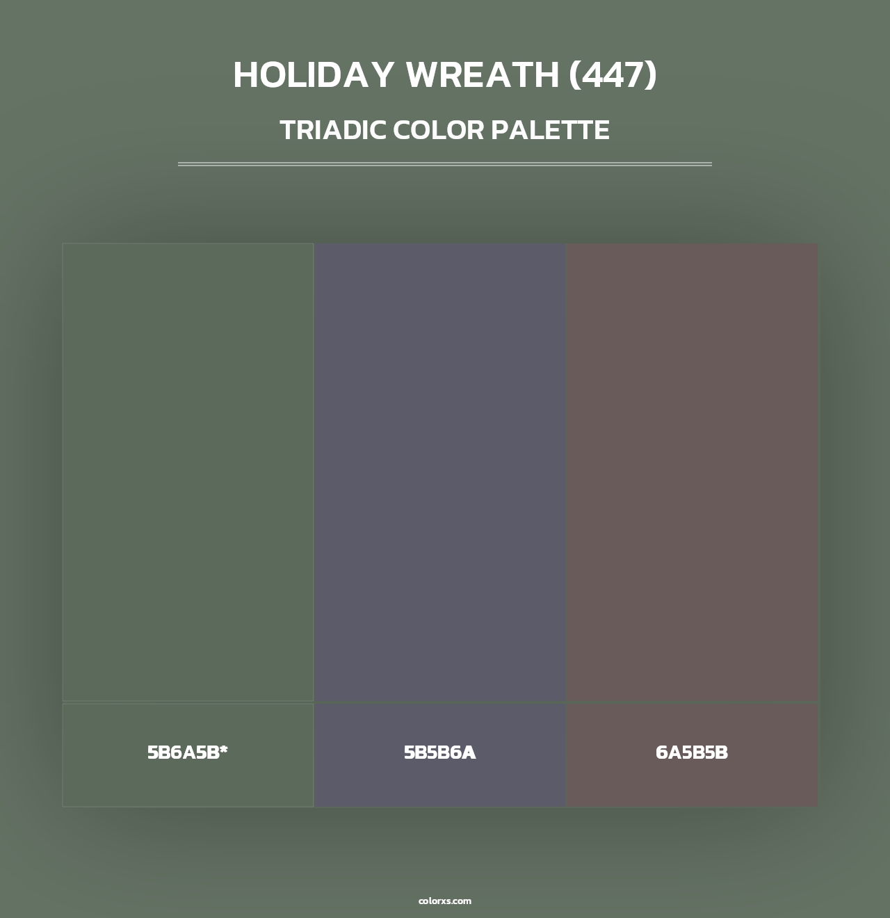 Holiday Wreath (447) - Triadic Color Palette