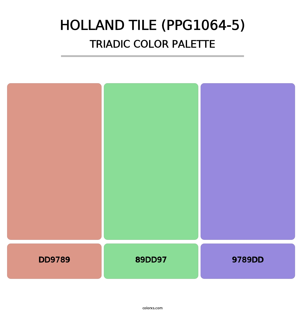 Holland Tile (PPG1064-5) - Triadic Color Palette