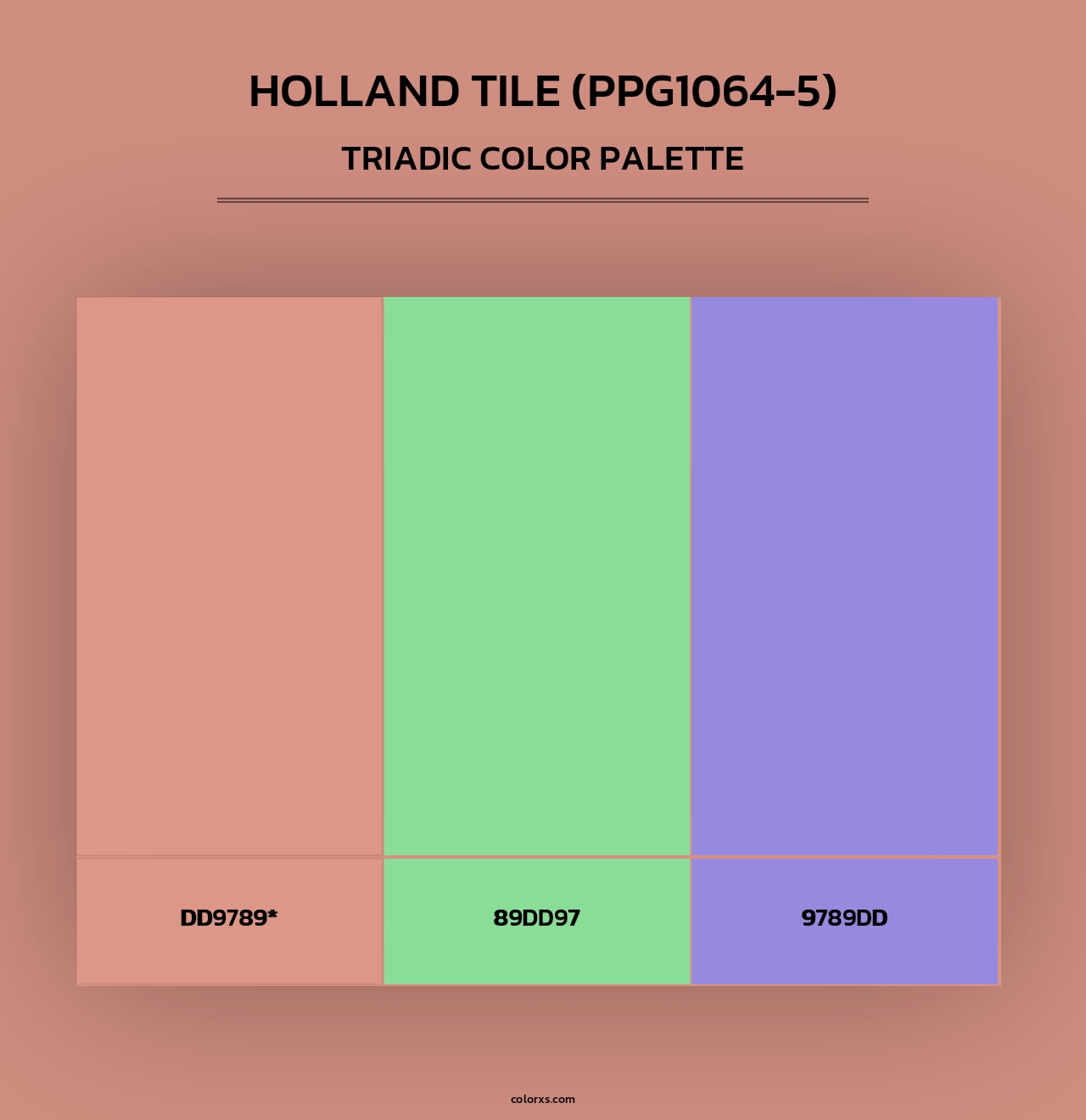Holland Tile (PPG1064-5) - Triadic Color Palette