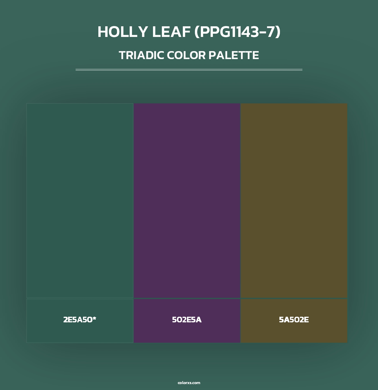 Holly Leaf (PPG1143-7) - Triadic Color Palette