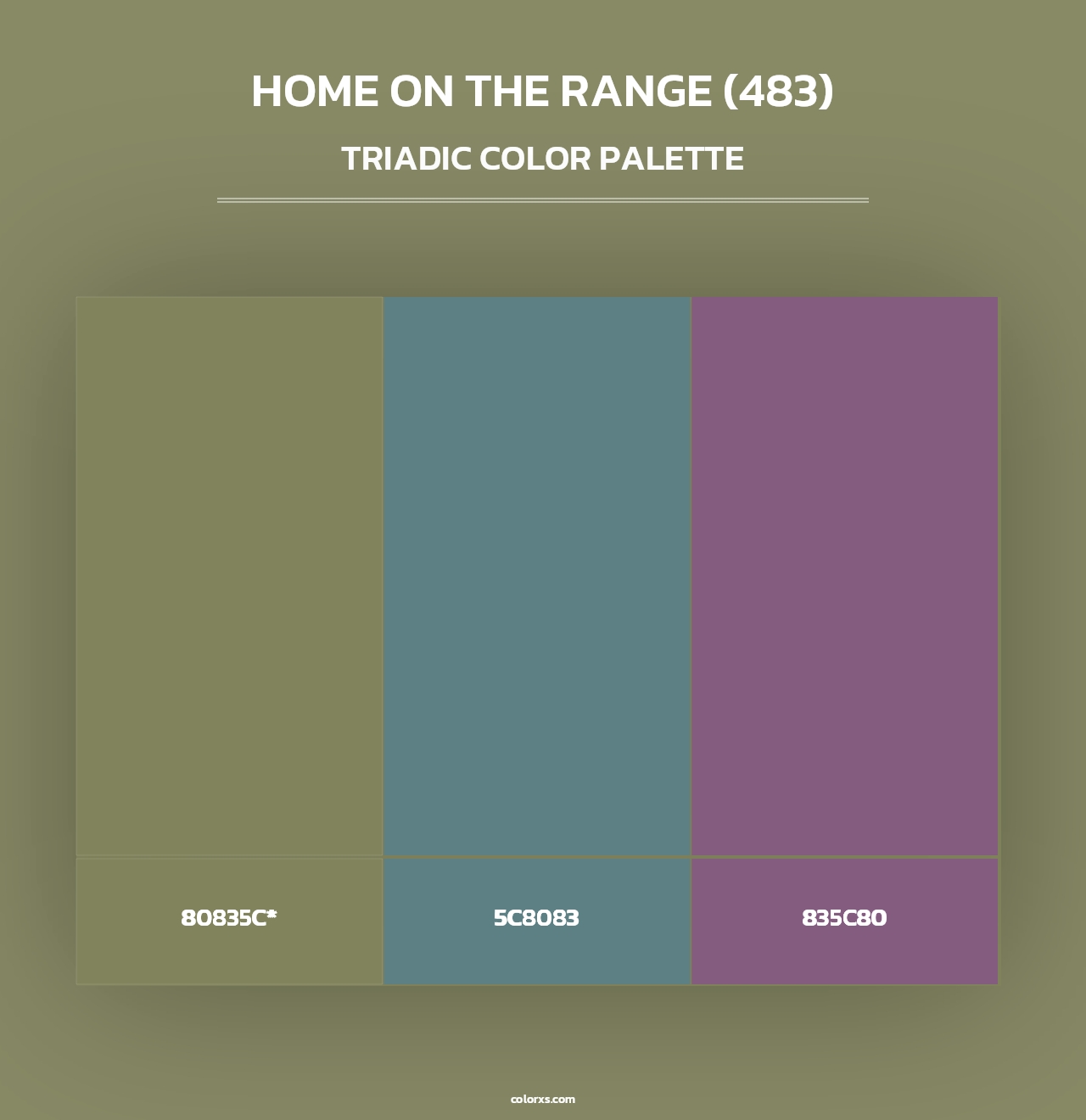 Home on the Range (483) - Triadic Color Palette