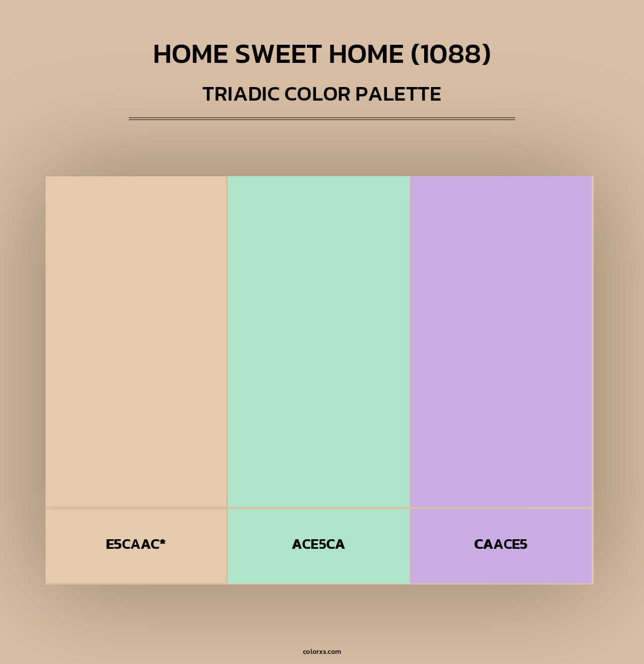 Home Sweet Home (1088) - Triadic Color Palette