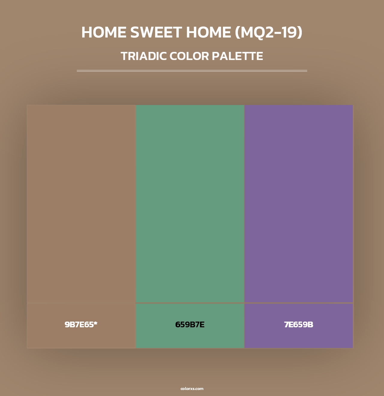 Home Sweet Home (MQ2-19) - Triadic Color Palette