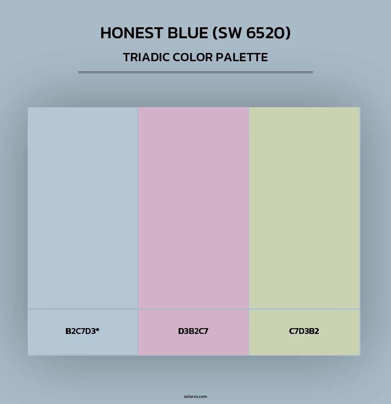 Honest Blue (SW 6520) - Triadic Color Palette