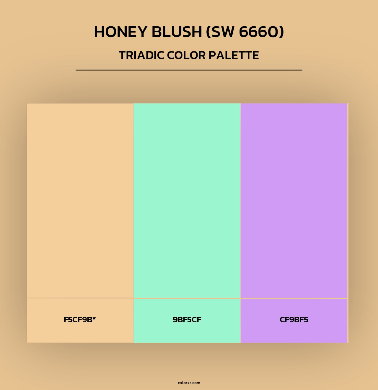 Honey Blush (SW 6660) - Triadic Color Palette