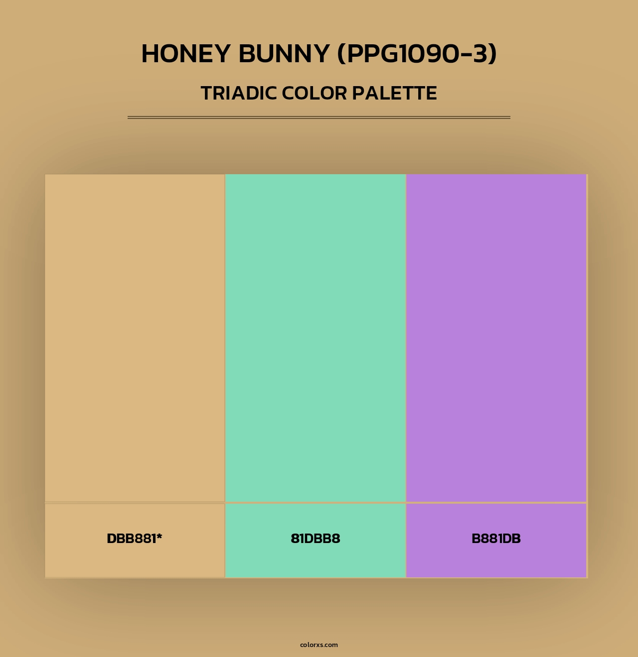 Honey Bunny (PPG1090-3) - Triadic Color Palette