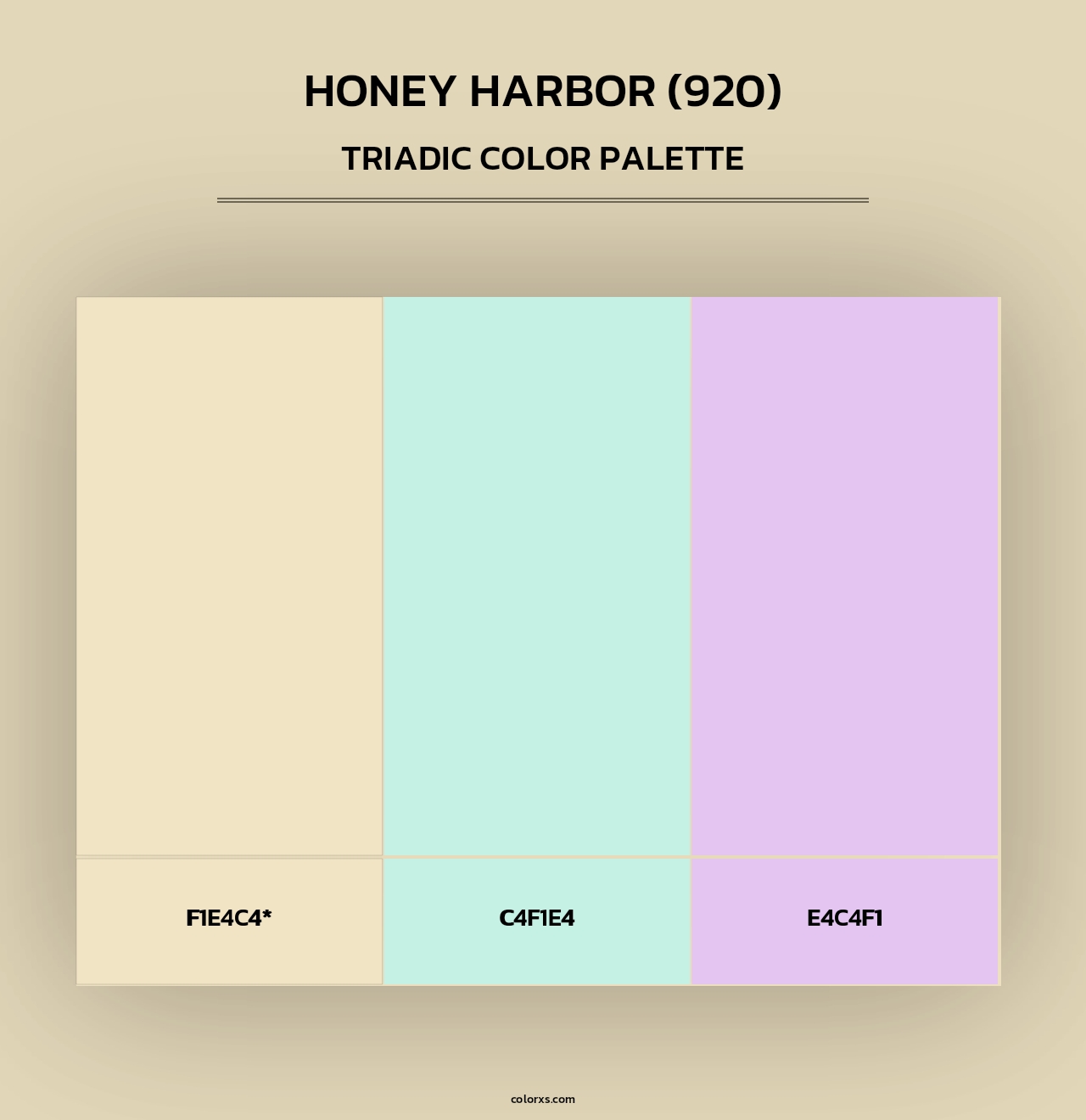 Honey Harbor (920) - Triadic Color Palette