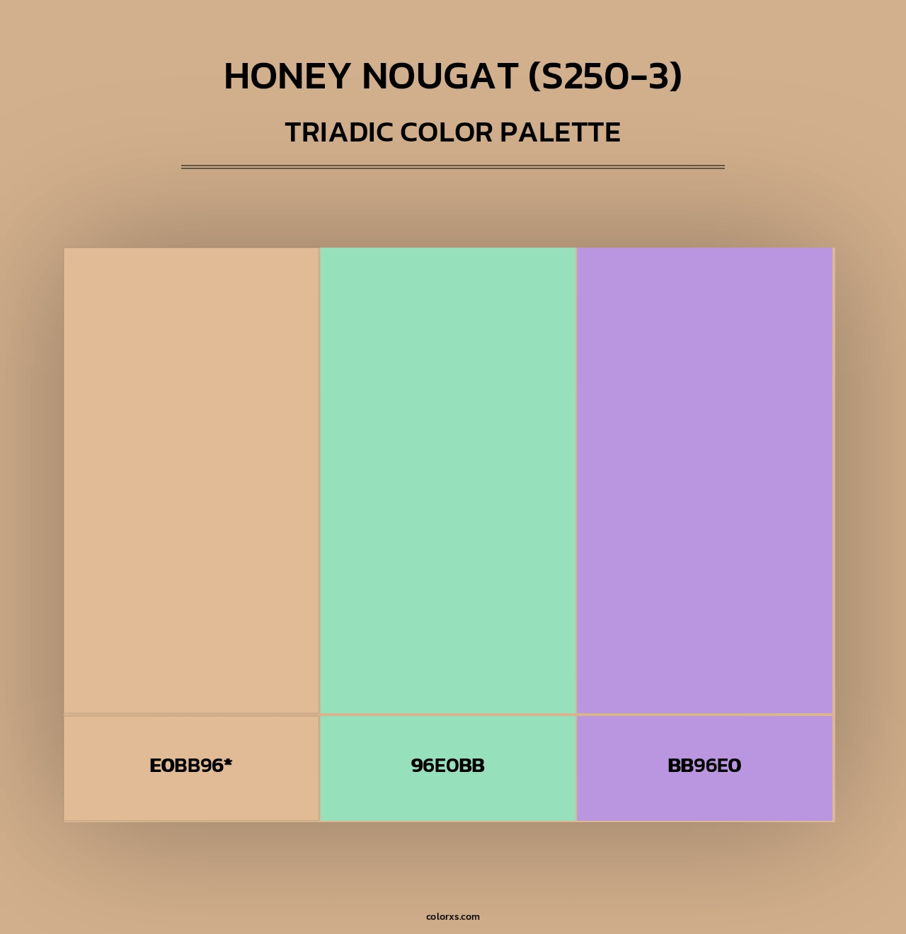 Honey Nougat (S250-3) - Triadic Color Palette