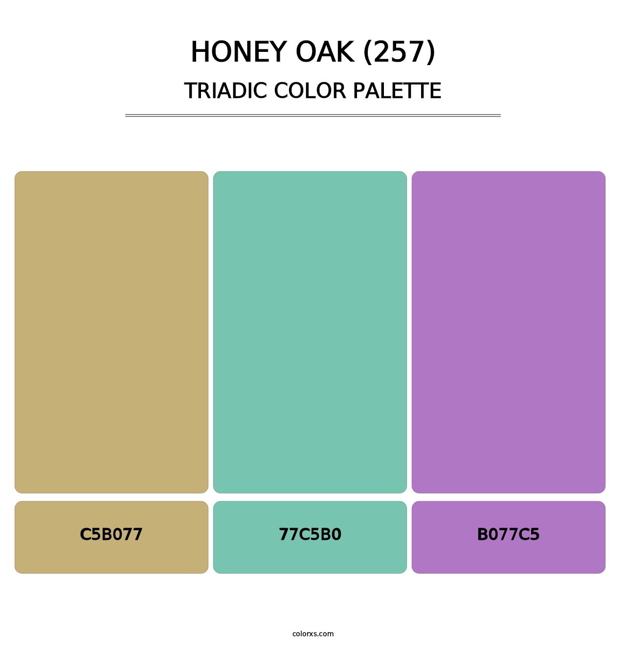 Honey Oak (257) - Triadic Color Palette