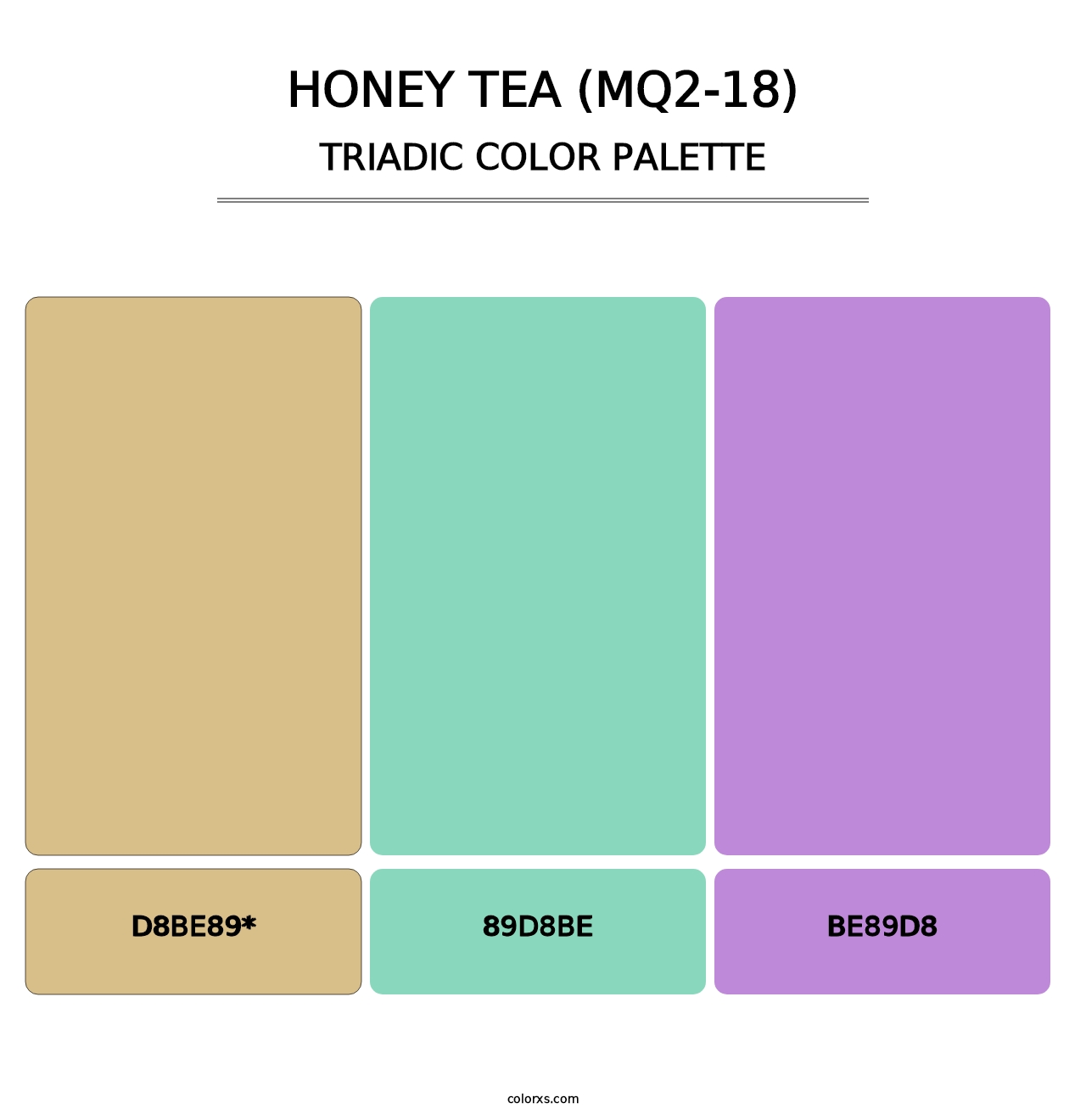 Honey Tea (MQ2-18) - Triadic Color Palette