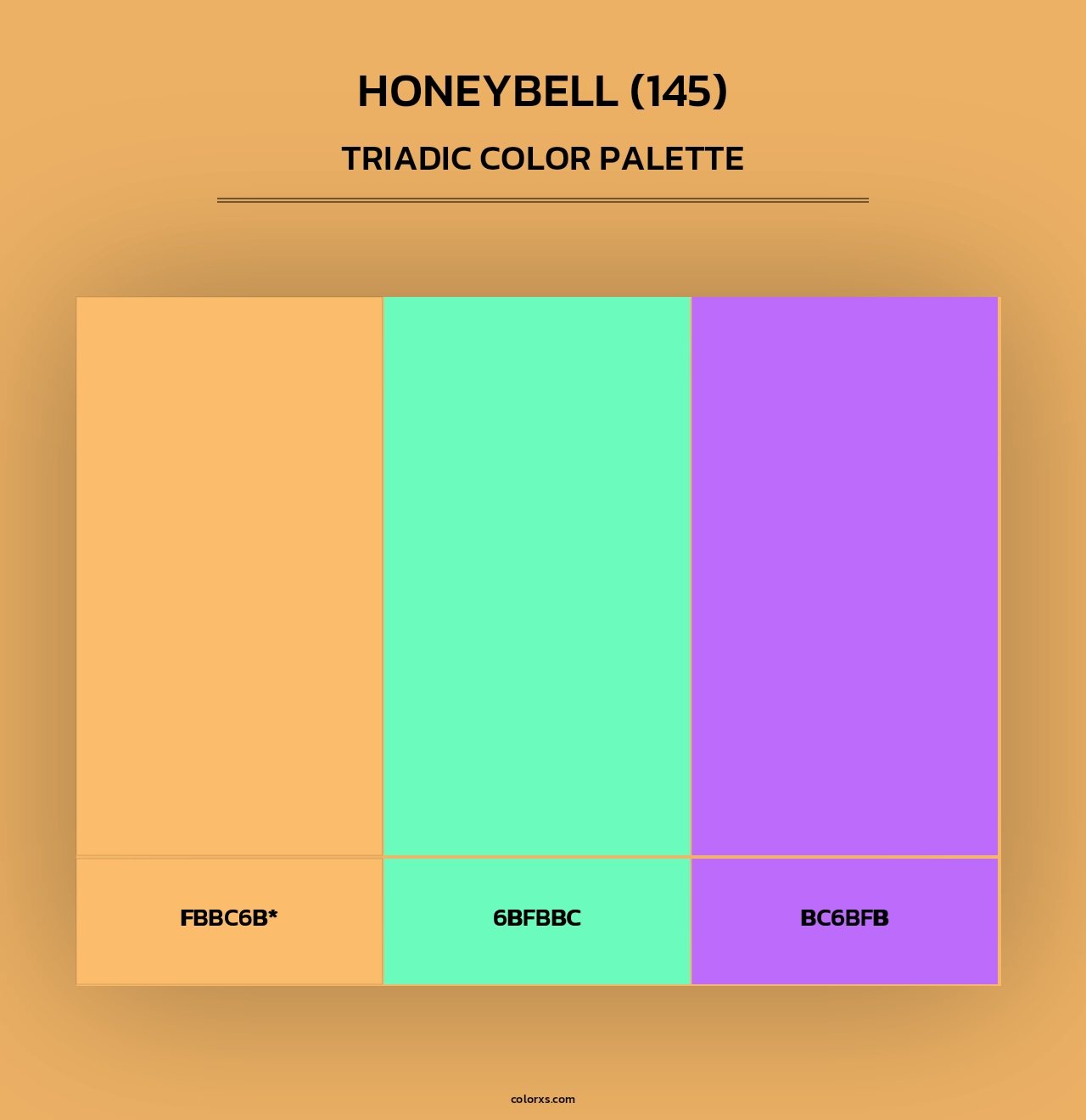 Honeybell (145) - Triadic Color Palette