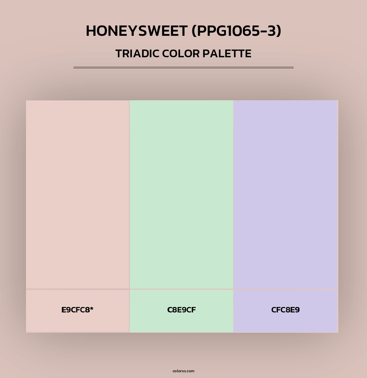 Honeysweet (PPG1065-3) - Triadic Color Palette