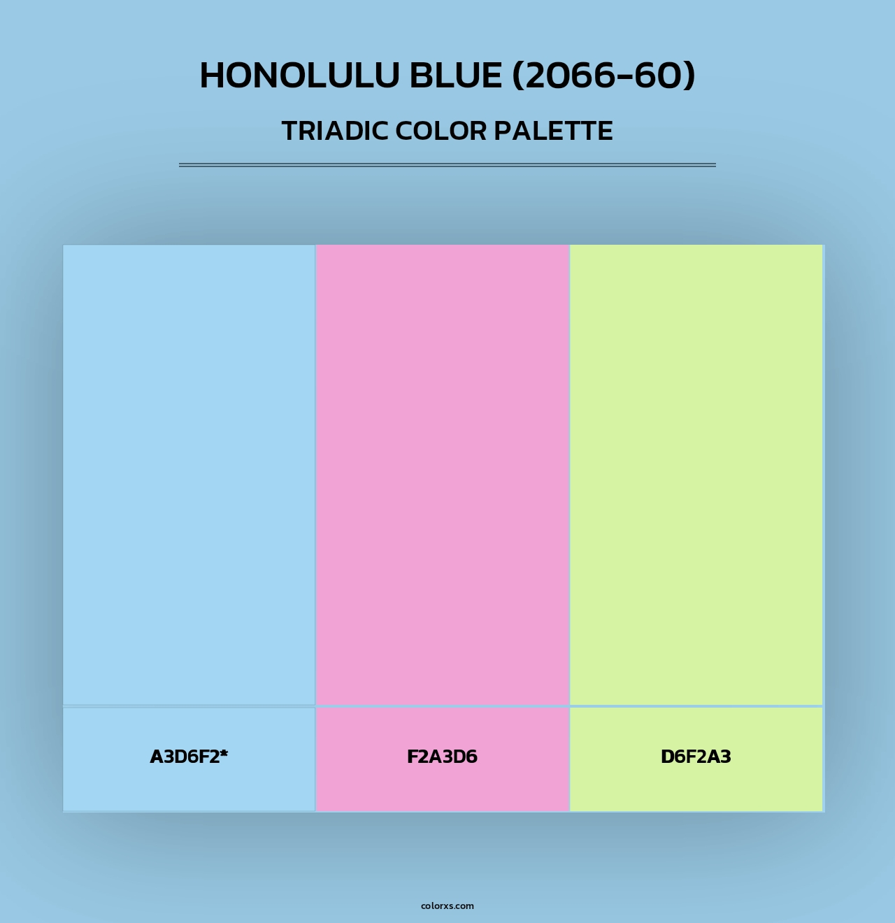 Honolulu Blue (2066-60) - Triadic Color Palette