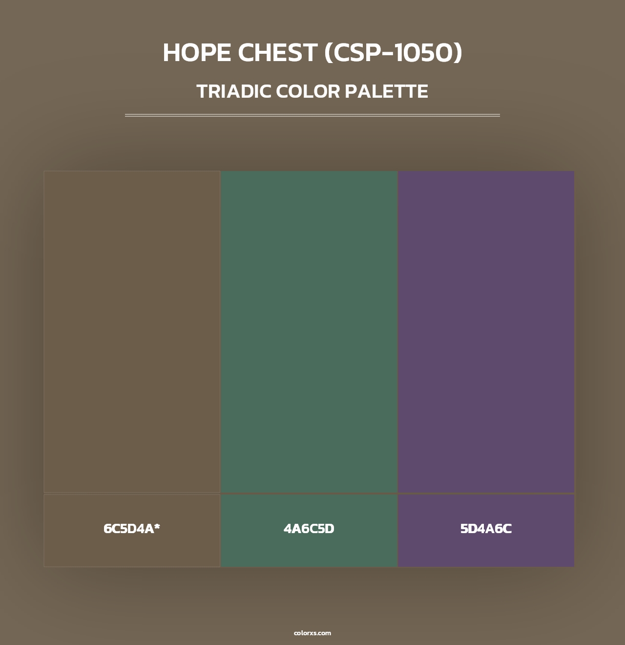 Hope Chest (CSP-1050) - Triadic Color Palette