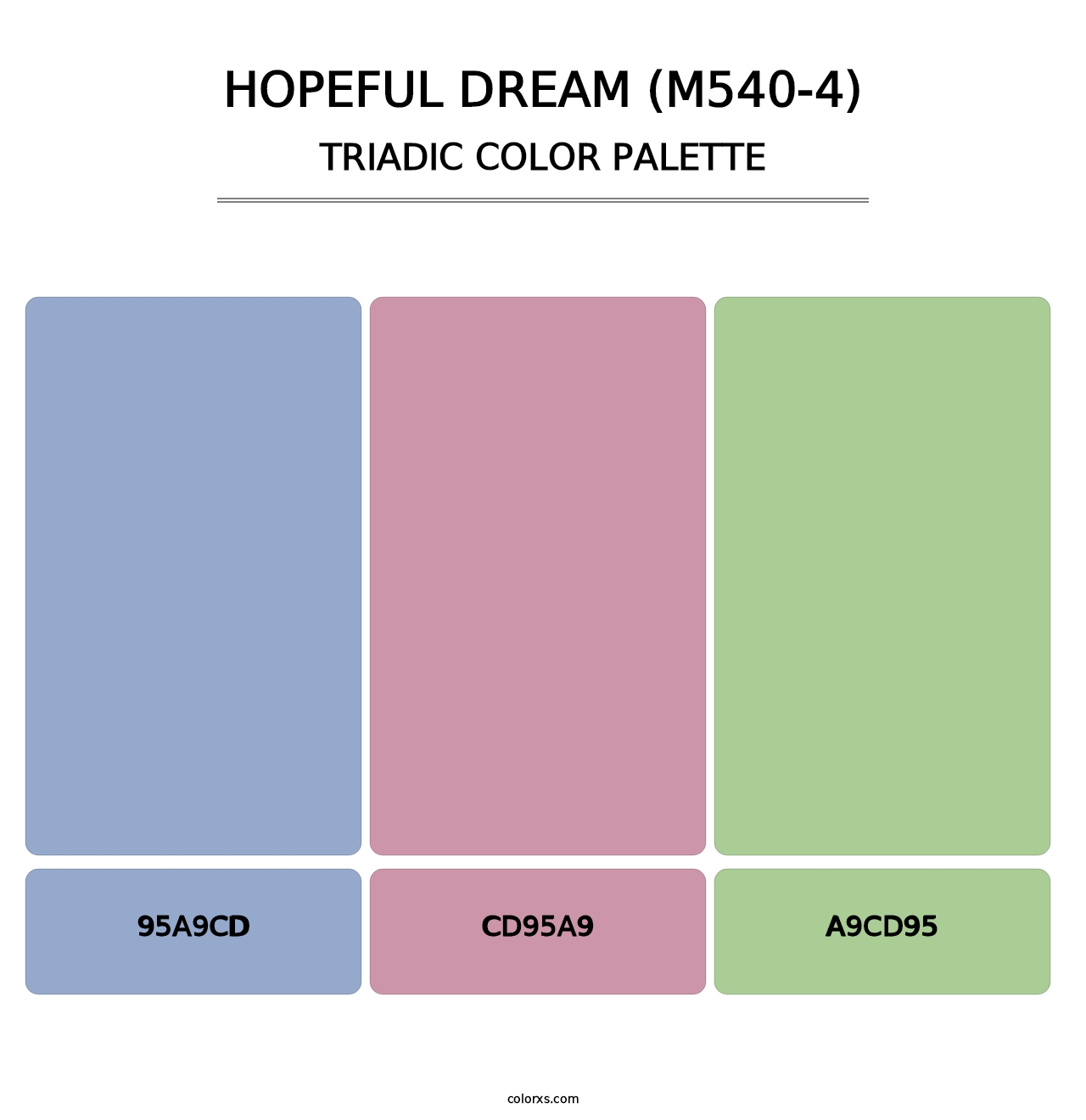 Hopeful Dream (M540-4) - Triadic Color Palette