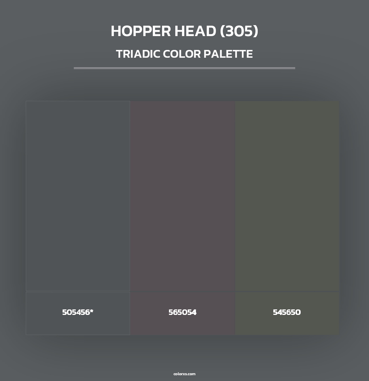 Hopper Head (305) - Triadic Color Palette