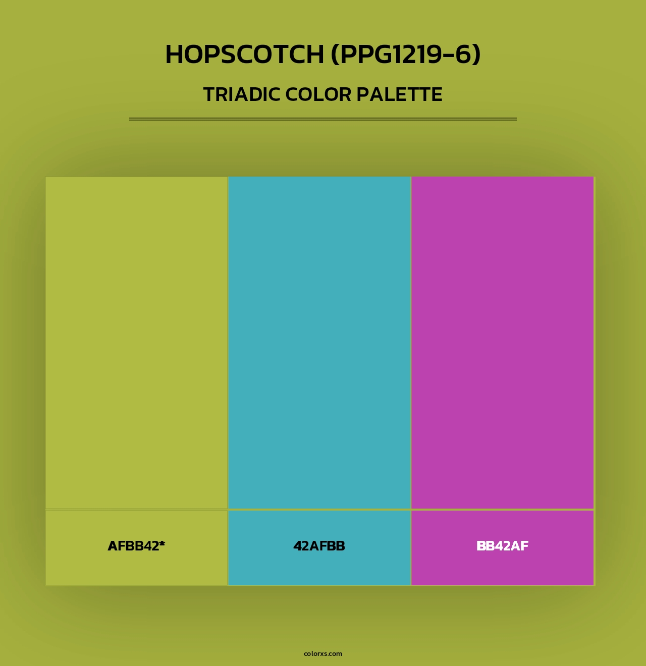 Hopscotch (PPG1219-6) - Triadic Color Palette