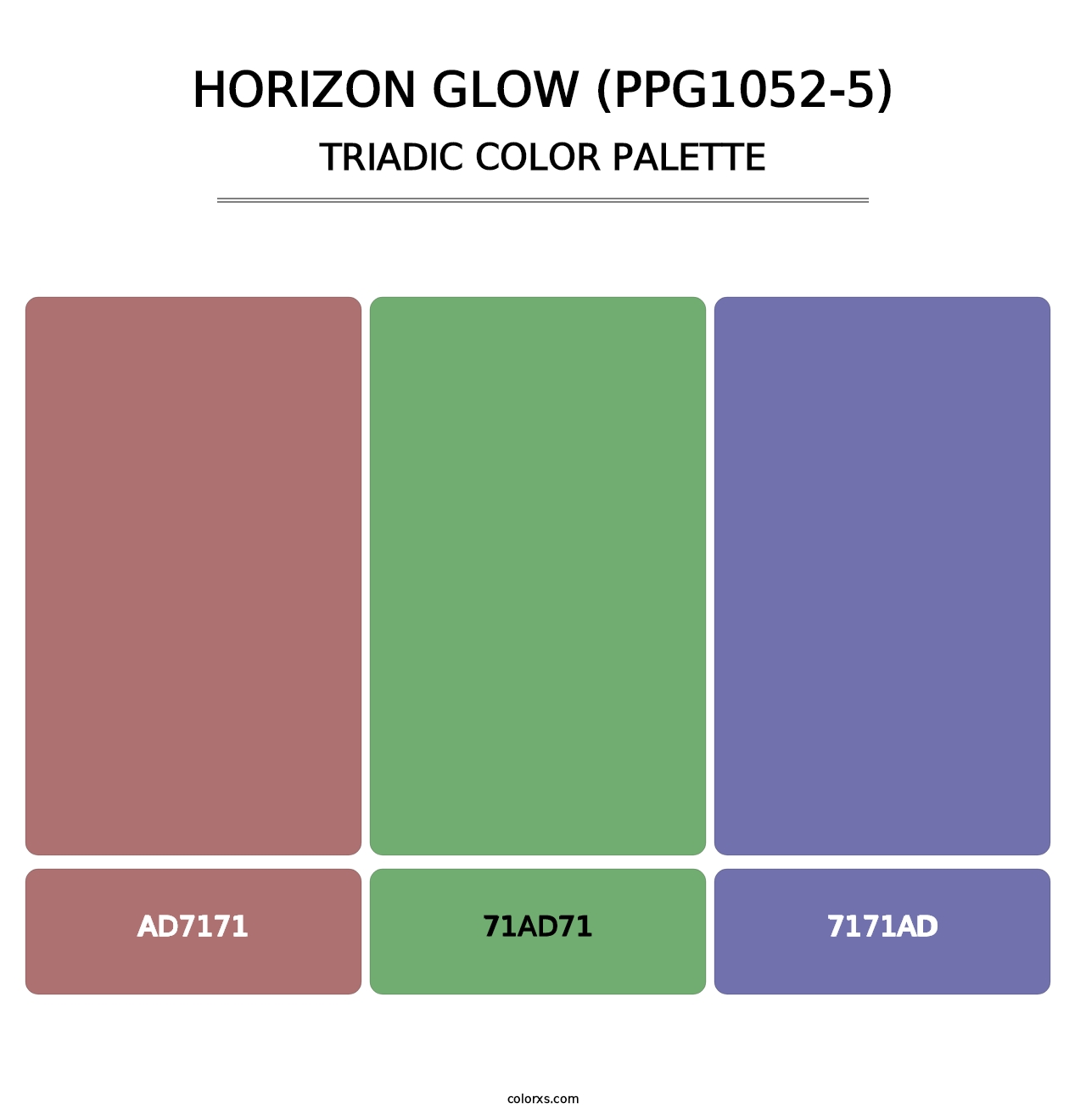 Horizon Glow (PPG1052-5) - Triadic Color Palette