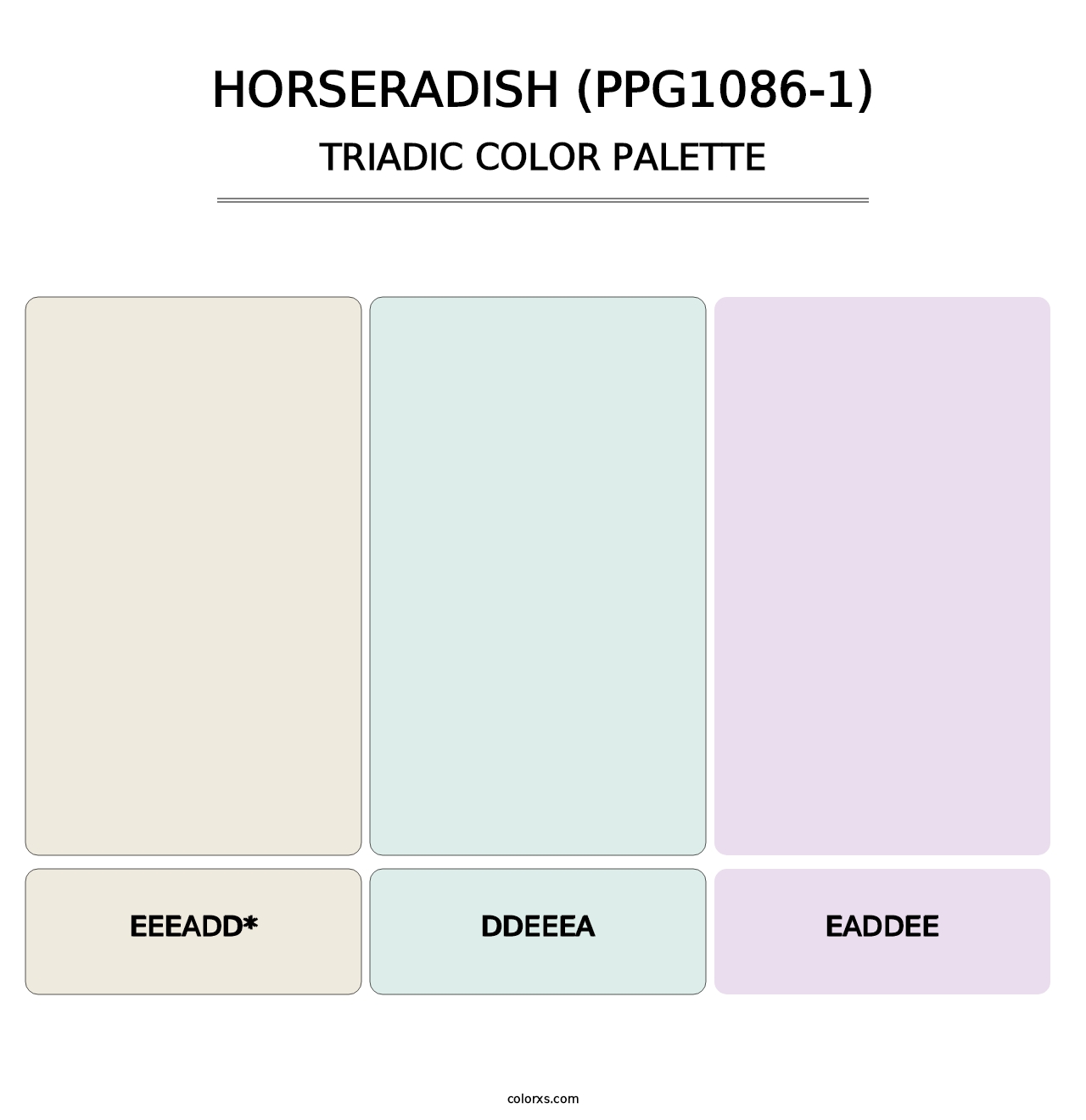 Horseradish (PPG1086-1) - Triadic Color Palette
