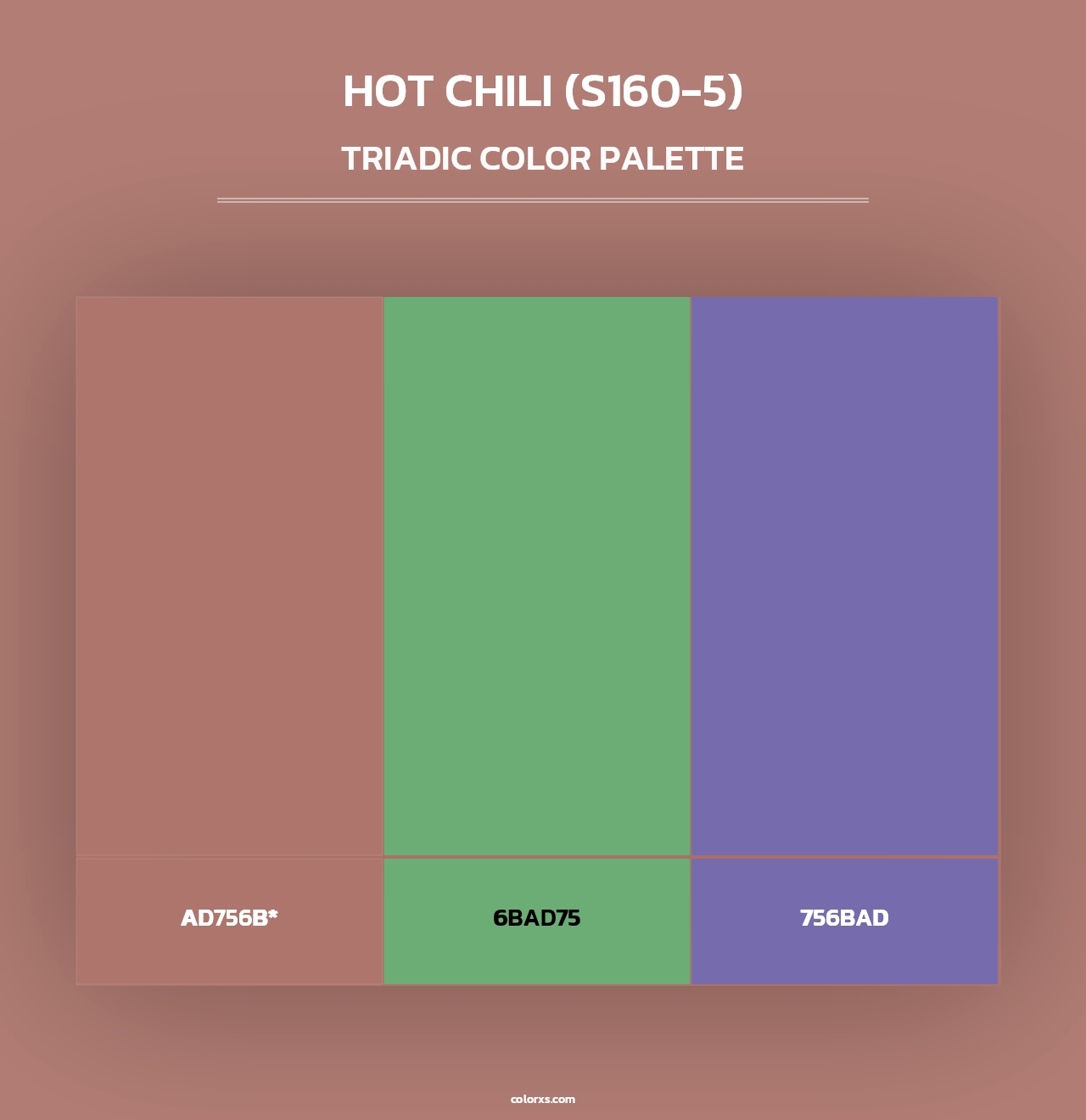 Hot Chili (S160-5) - Triadic Color Palette